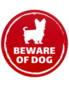 Beware of Dog Yorkshire Terrie Sign