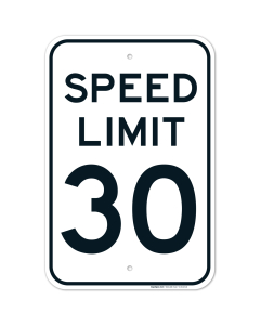 Speed Limit 30 Board Sign