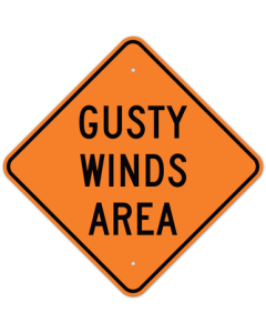 MUTCD Gusty Winds Area Orange W8-21 Sign