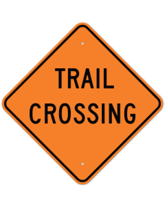 MUTCD Trail Crossing W11-15a Orange Sign