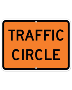 MUTCD Traffic Circle Orange W16-12P Sign