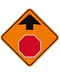 MUTCD Stop Ahead Orange W3-1 Sign