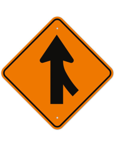 MUTCD Right Lane Merge Orange W4-1R Sign