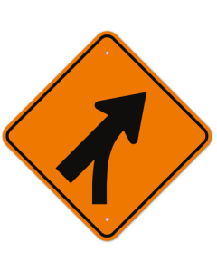 MUTCD Entering Roadway Merge Orange Right W4-5R Sign