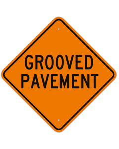 MUTCD Grooved Pavement Orange W8-15 Sign