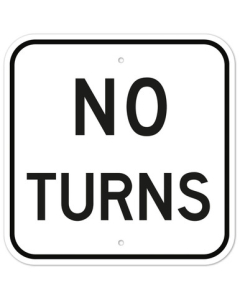 MUTCD No Turns R3-3 Sign