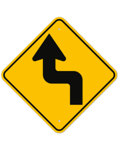 MUTCD Left Reverse Turn W1-3L Sign