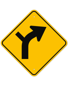 MUTCD Right Turn Arrow W1-10 Sign
