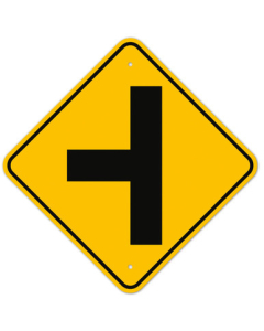 MUTCD Left Side Road W2-2 Sign
