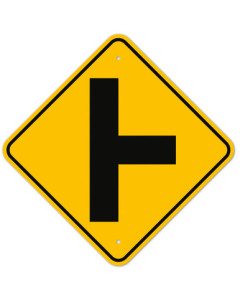 MUTCD Right Side Road W2-2 Sign