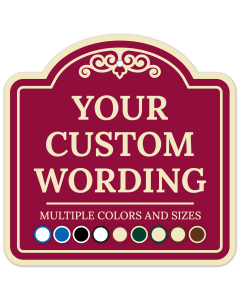 Custom Indoor/Outdoor Decorative Sign,Custom Personalized Burgundy Background Sign