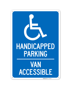 Handicapped Parking Van Accessible Sign,