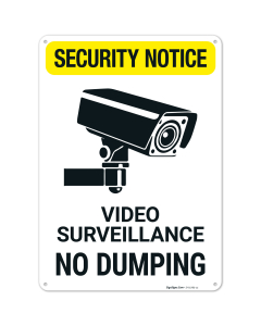 Video Surveillance No Dumping Sign,