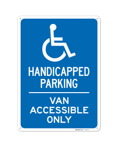 Handicapped Parking Van Accessible Only Sign,