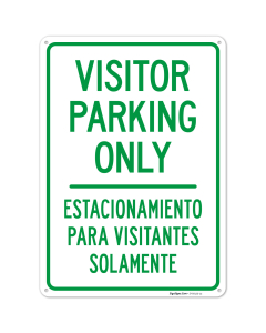 Visitor Parking Only Bilingual Sign, (SI-76423)