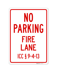 Iowa No Parking Fire Lane Sign,