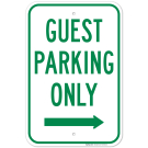 Guest Parking Only With Right Arrow Sign