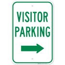 Visitor Parking With Right Arrow Sign