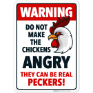 Chicken Sign, Do Not Make The Chickens Angry, Funny Chicken Coop Decor