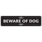 Beware Of Dog Black Sign