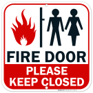 Fire Door, Please Keep Closed Sign