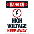 High Voltage Keep Away Sign, OSHA Danger Sign, (SI-3800)