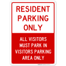 Resident Parking Only Sign