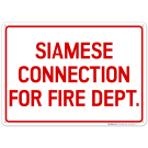 Siamese Connection For Fire Dept. Sign