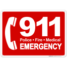 911 Emergency Sign
