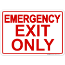 Emergency Exit Only Sign