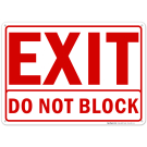 Exit Do Not Block Sign