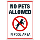 No Pets Allowed in Pool Area Pool Sign
