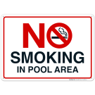Pool Sign, No Smoking in Pool Area Sign