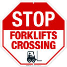 Forklifts Crossing Sign, OSHA Danger Sign