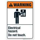 Electrical Hazard Do Not Touch Sign, ANSI Warning Sign