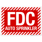 Fdc Auto Sprinkler Sign, Fire Safety Sign