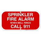 Sprinkler Fire Alarm Sign, Fire Safety Sign, (SI-5861)