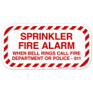 Sprinkler Fire Alarm Sign, Fire Safety Sign