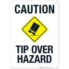 Tip Over Hazard With Graphic Sign