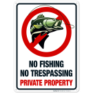 No Fishing No Trespassing Private Property Sign