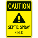 Septic Spray Field With Symbol Sign