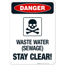 Danger Waste Water Sign