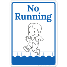 Pool Sign No Running With Drawing Sign
