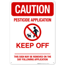 Caution Pesticide Application Sign