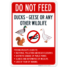 Do Not Feed Ducks Geese Or Any Other Wildlife Sign