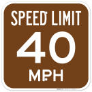 Speed Limit 40 MPH Sign