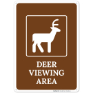 Deer Viewing Area With Graphic Sign