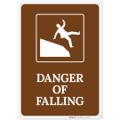 Danger Of Falling With Slip And Trip Graphic With Symbol Sign