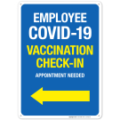 Employee Covid-19 Sign, Covid Vaccine Sign