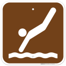 Diving Only Graphic Sign
